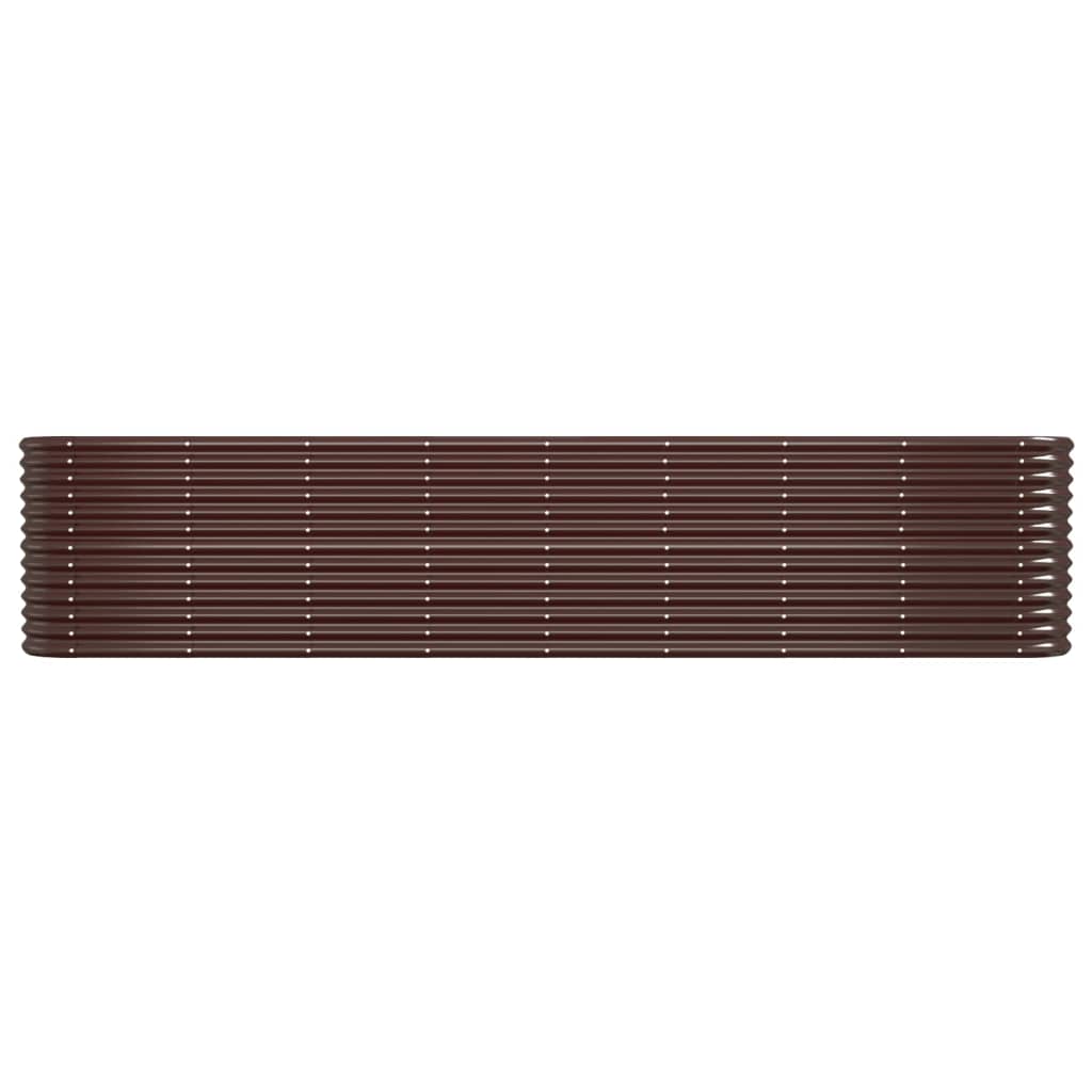 Vidaxl plantenbak 332x40x68 cm gegalvaniseerd staal bruin