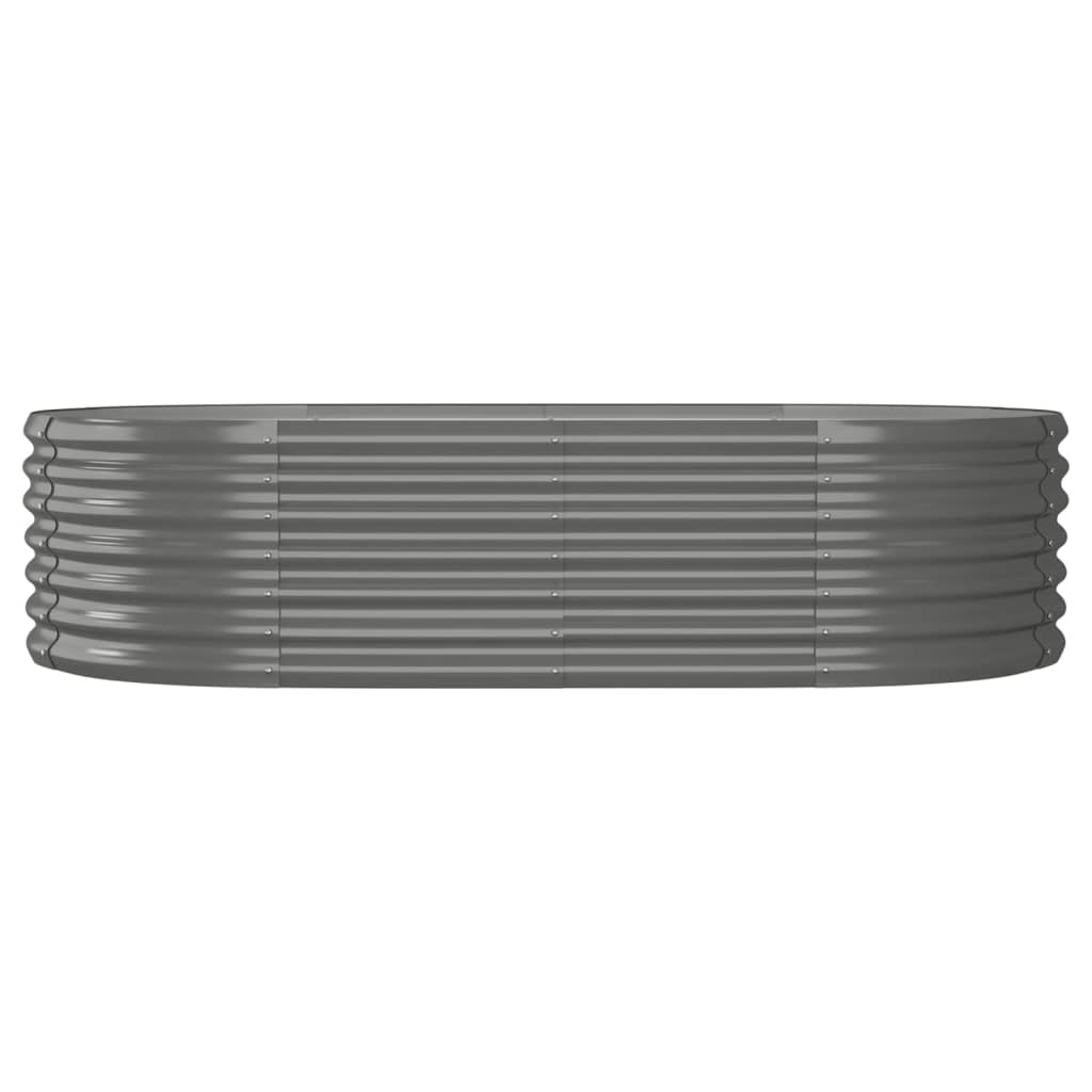 Scatola di pianificazione Vidaxl 152x80x36 cm in polvere grigio rivestito