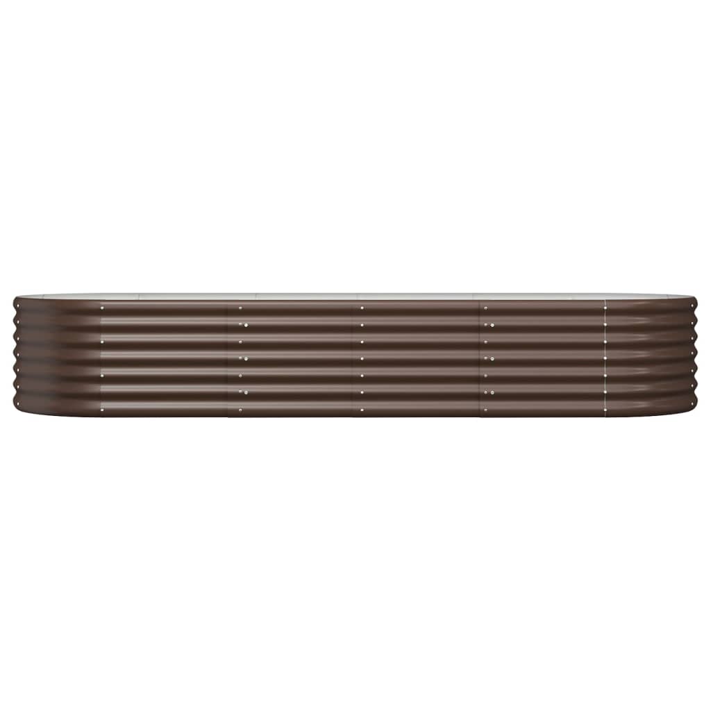 Vidaxl plantenbak 224x80x36 cm gegalvaniseerd staal bruin