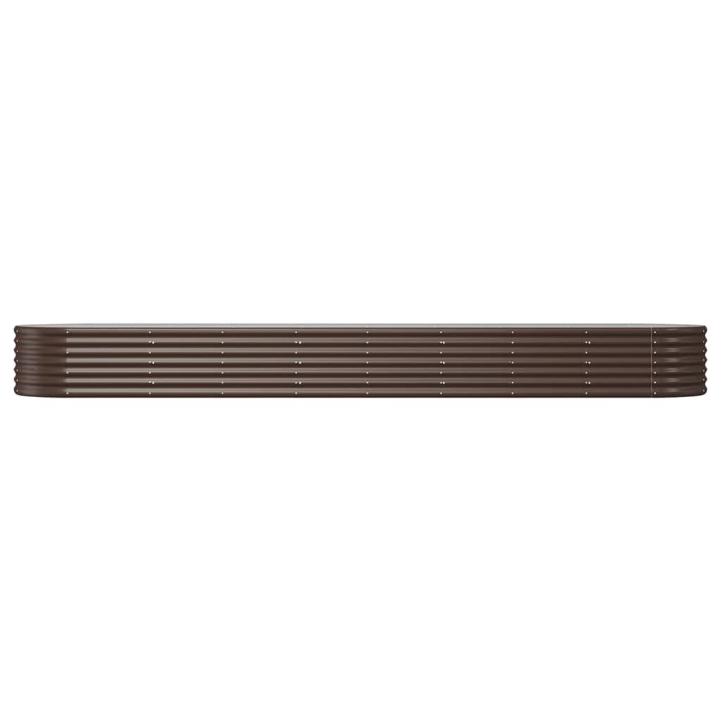 Casella di pianificazione Vidaxl 368x80x36 cm in polvere ricoperta di marrone rivestito
