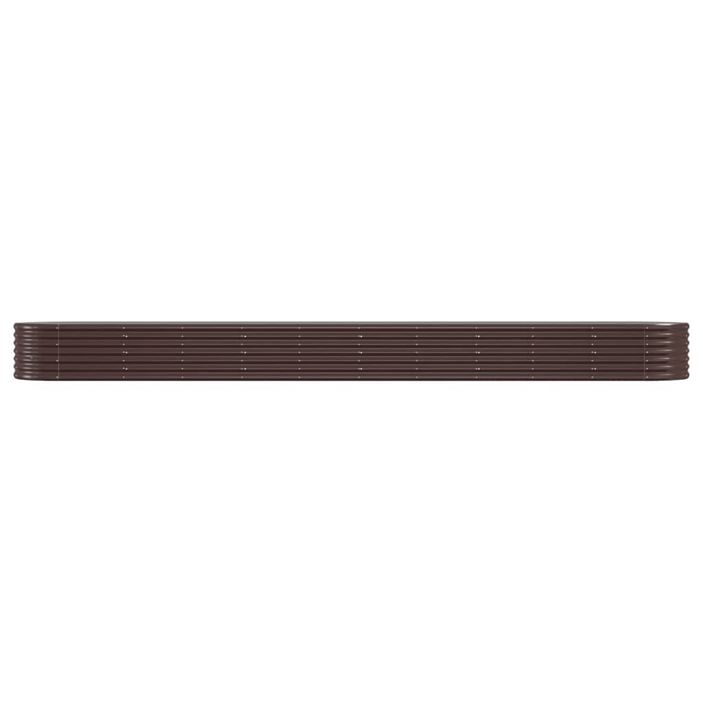 Casella di pianificazione Vidaxl 440x80x36 cm in polvere in acciaio rivestito