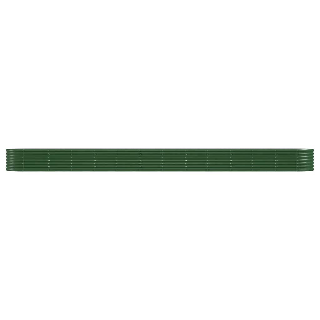 Casella di pianificazione Vidaxl 512x80x36 cm in polvere verde acciaio