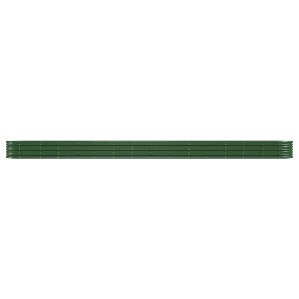 Vidaxl plantenbak 620x80x36 cm gegalvaniseerd staal groen