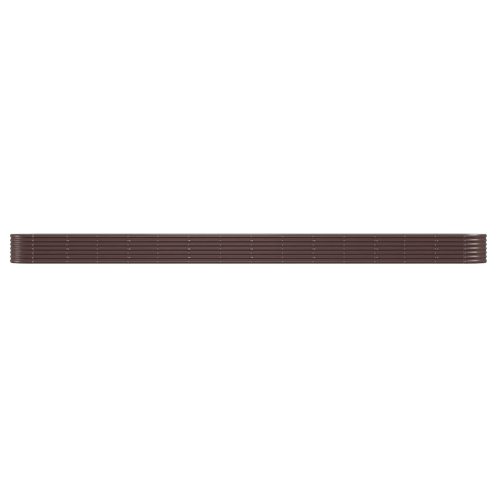 Vidaxl plantenbak 620x80x36 cm gegalvaniseerd staal bruin