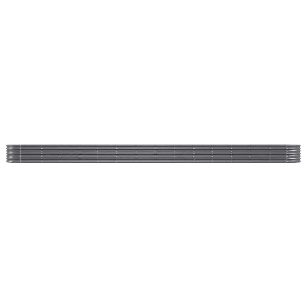 Vidaxl plantenbak 620x80x36 cm gegalvaniseerd staal antracietkleurig