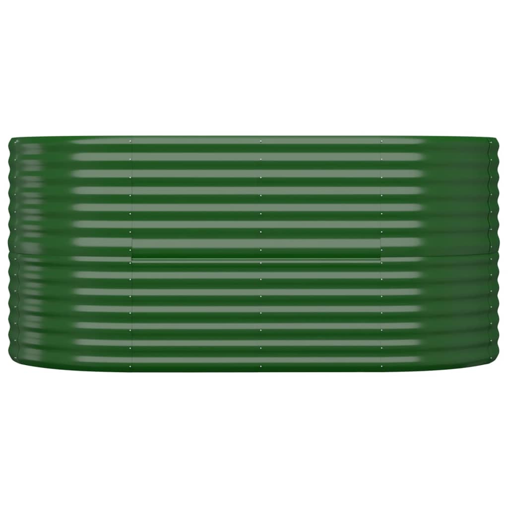 Vidaxl plantenbak 152x80x68 cm gegalvaniseerd staal groen