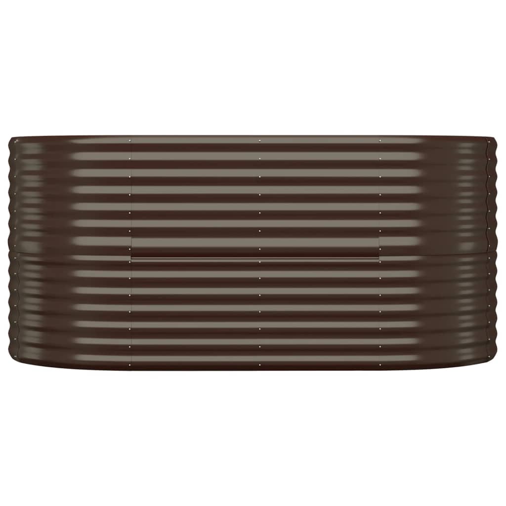 Vidaxl fioriera 152x80x68 cm in polvere in acciaio rivestito