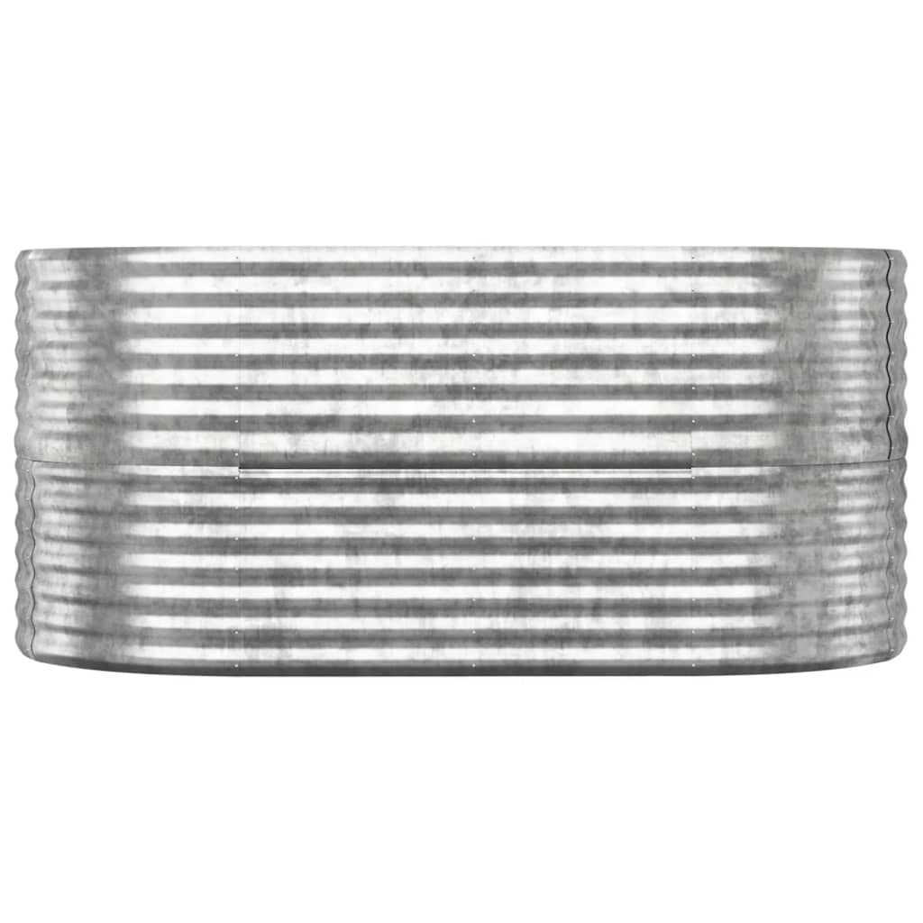 Vidaxl plantenbak 152x80x68 cm gegalvaniseerd staal zilverkleurig