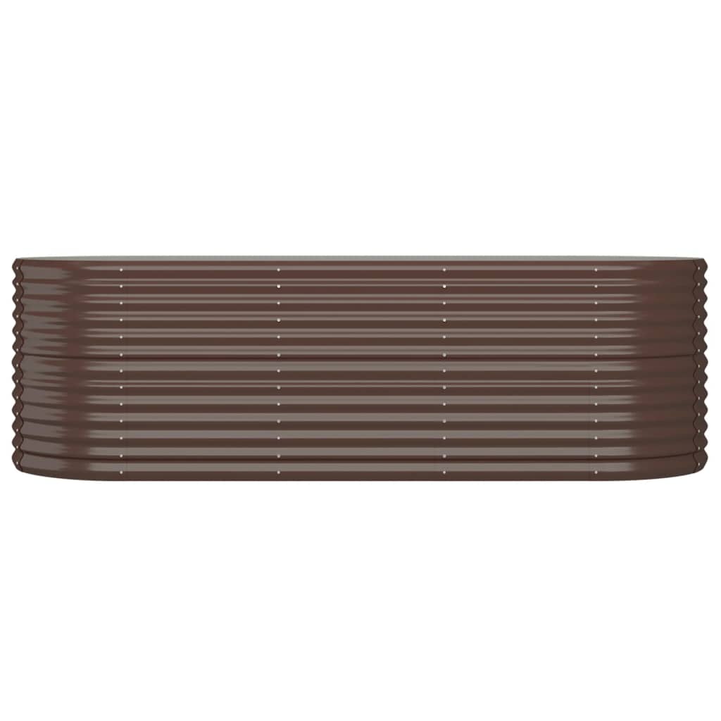 Vidaxl plantenbak 224x80x68 cm gegalvaniseerd staal bruin