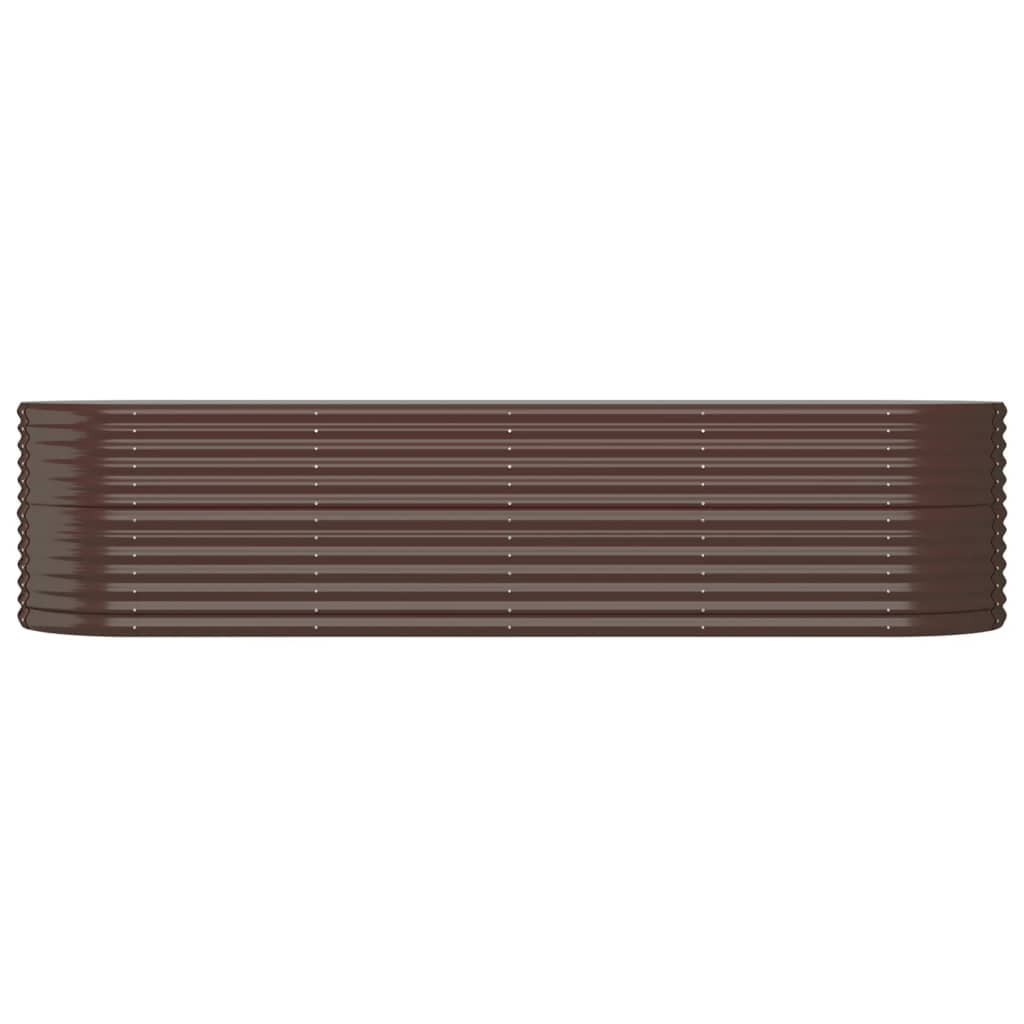 Vidaxl plantenbak 296x80x68 cm gegalvaniseerd staal bruin