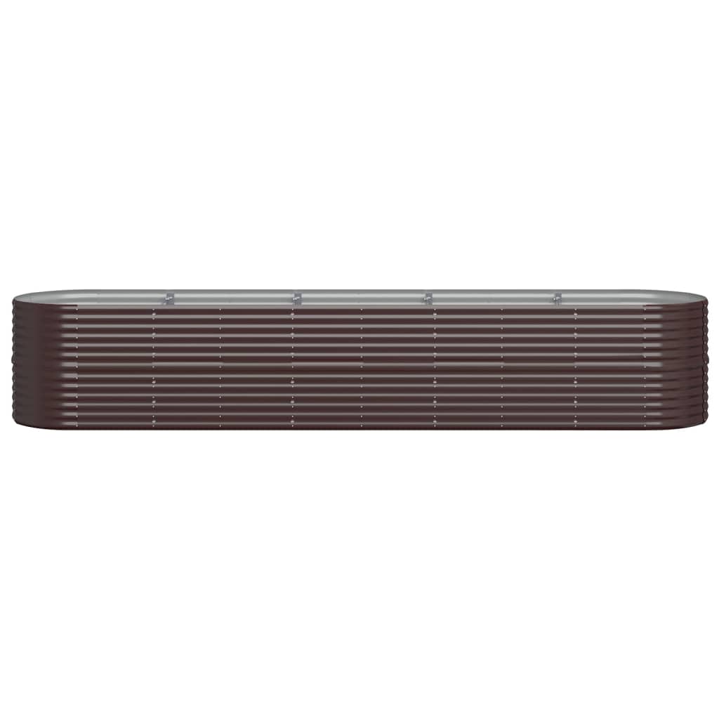 Casella di pianificazione Vidaxl 368x80x68 cm in polvere ricoperta di marrone rivestito