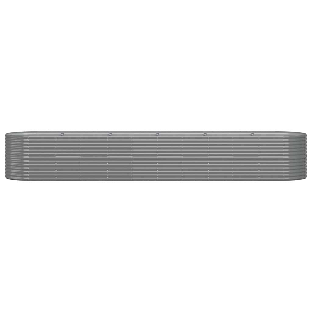 Vidaxl plantenbak 440x80x68 cm gegalvaniseerd staal grijs