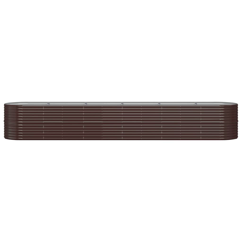 Vidaxl plantenbak 440x80x68 cm gegalvaniseerd staal bruin