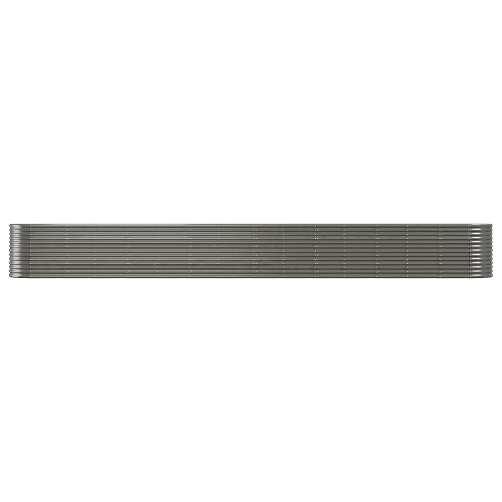 Scatola di pianificazione Vidaxl 620x80x68 cm in polvere grigio rivestito