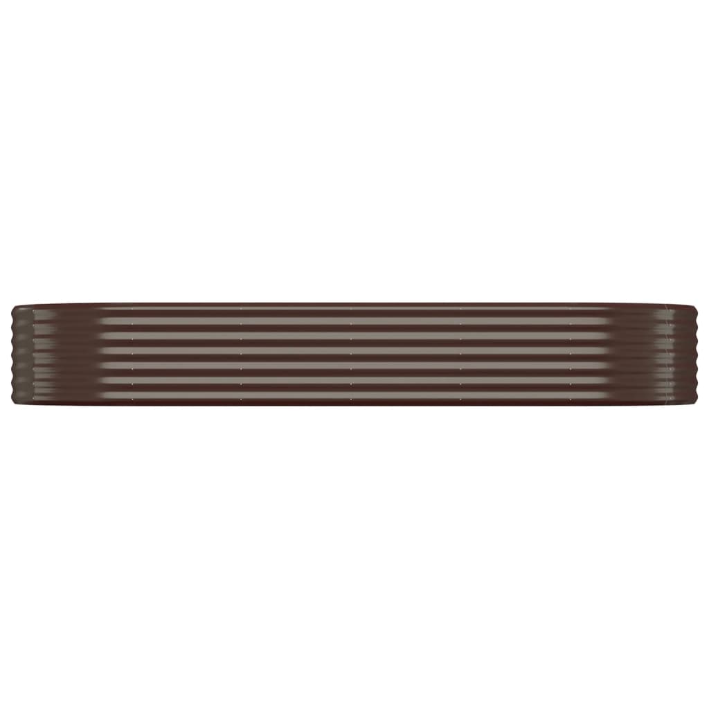 Vidaxl plantenbak 249x100x36 cm gegalvaniseerd staal bruin