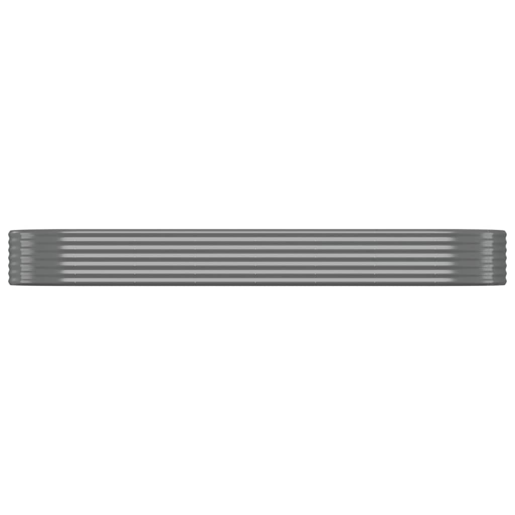 Vidaxx jardinera 322x100x36 cm acero galvanizado gris
