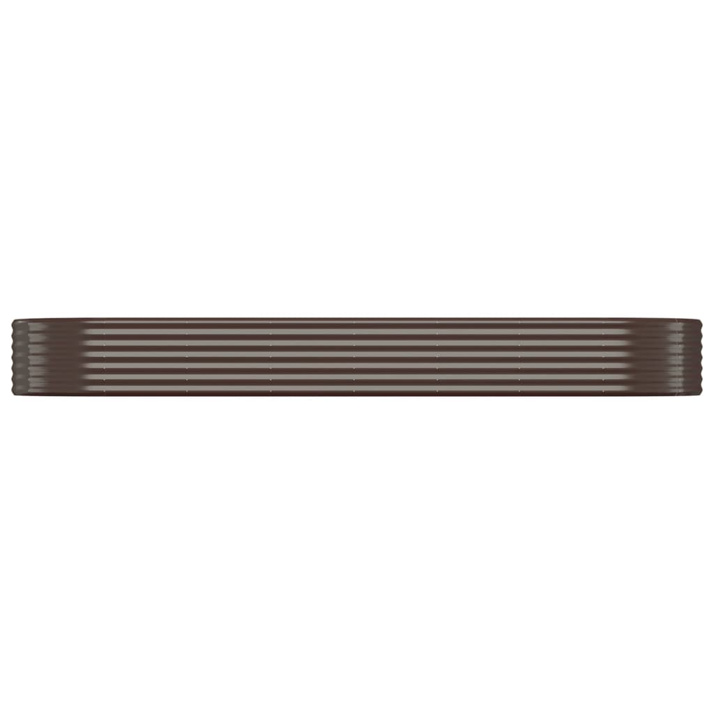 Vidaxx jardinera 322x100x36 cm acero galvanizado marrón
