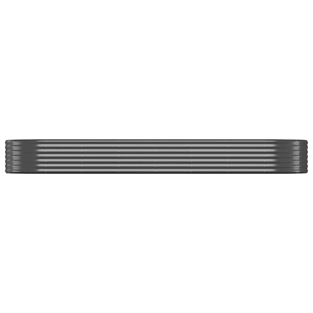 Vidaxl plantenbak 322x100x36 cm gegalvaniseerd staal antracietkleurig