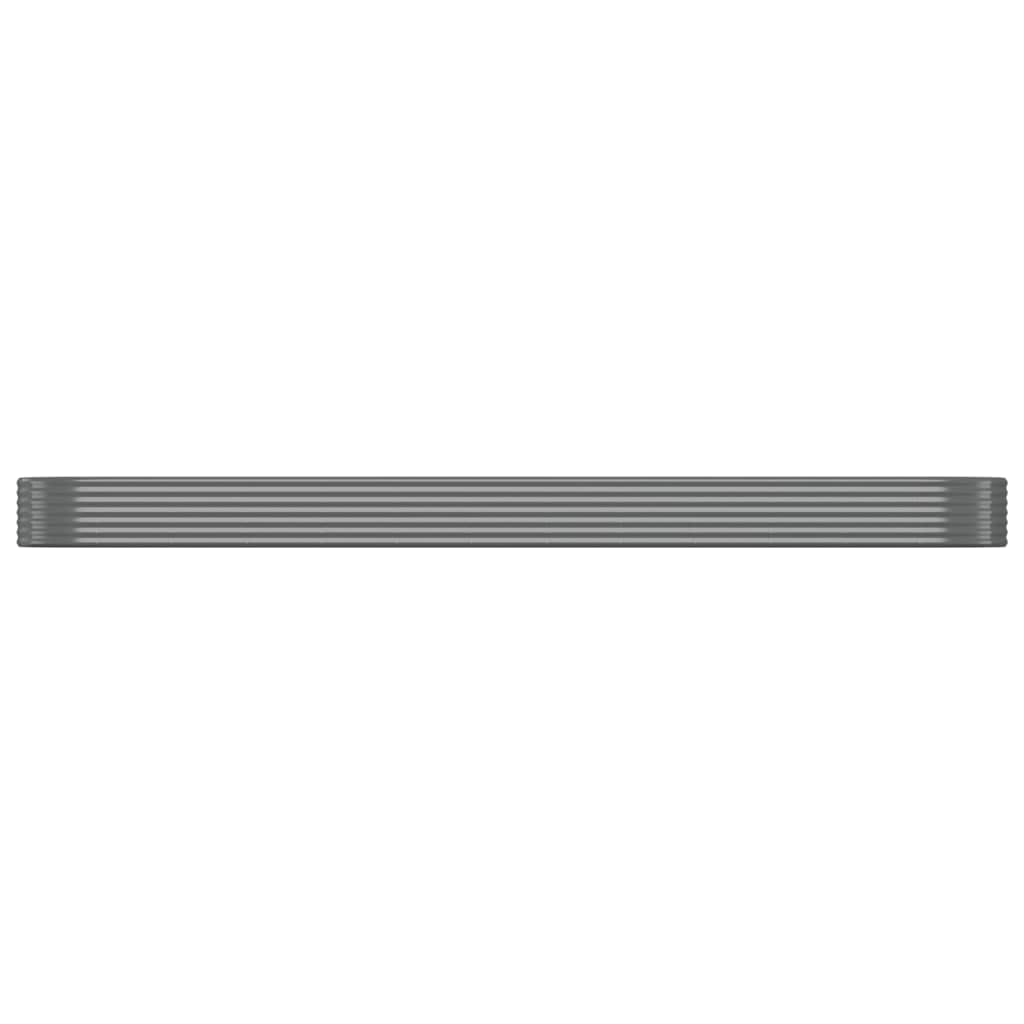 Vidaxl plantenbak 507x100x36 cm gegalvaniseerd staal grijs