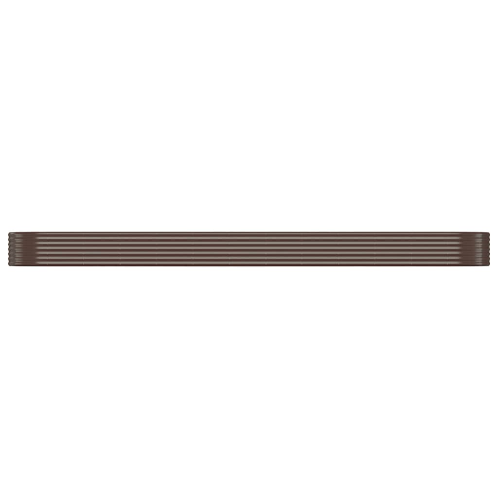 Vidaxl plantenbak 507x100x36 cm gegalvaniseerd staal bruin