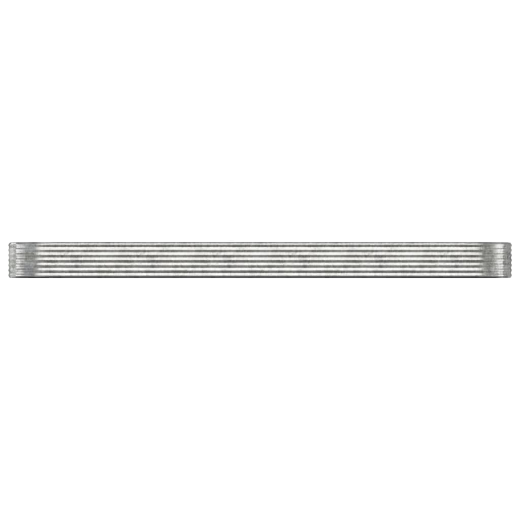 Vidaxl plantenbak 507x100x36 cm gegalvaniseerd staal zilverkleurig