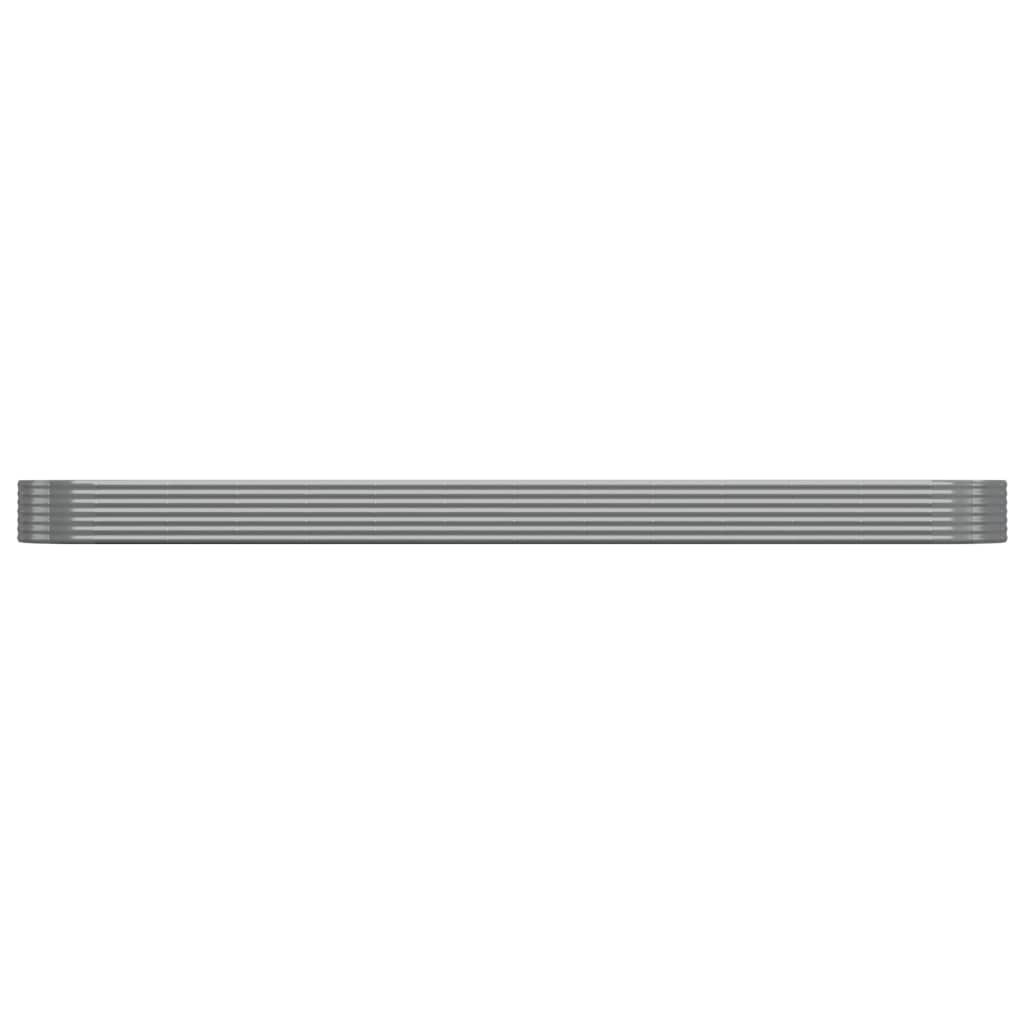 Vidaxx jardinera 544x100x36 cm acero galvanizado gris
