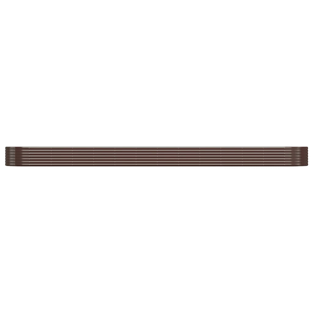 Vidaxl plantenbak 544x100x36 cm gegalvaniseerd staal bruin