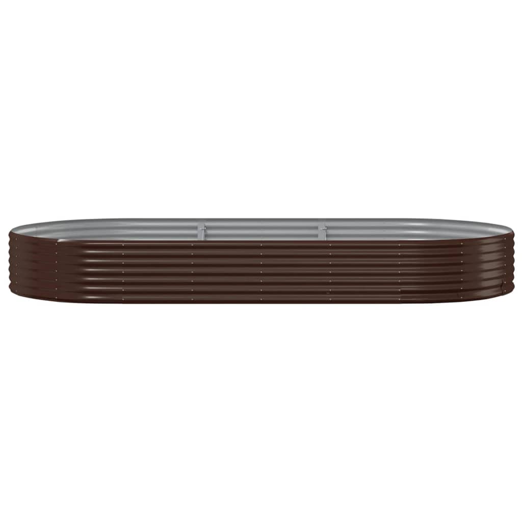 Vidaxx jardinera 296x140x36 cm acero galvanizado marrón