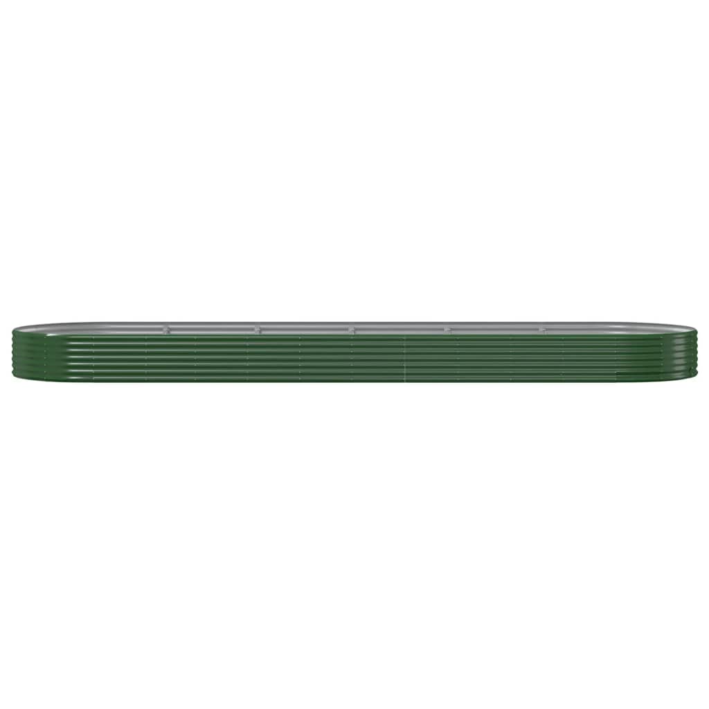Vidaxx jardinera 523x140x36 cm acero galvanizado verde