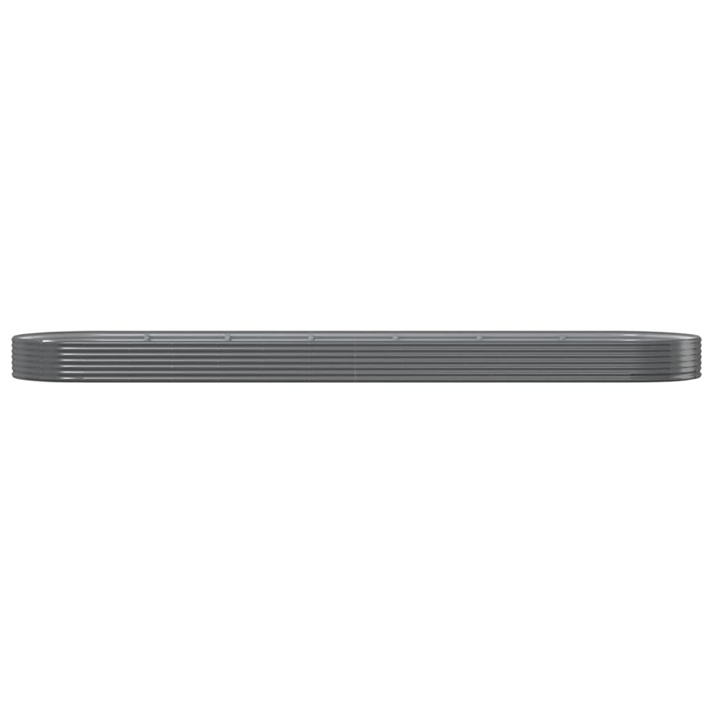 Vidaxl plantenbak 600x140x36 cm gegalvaniseerd staal grijs