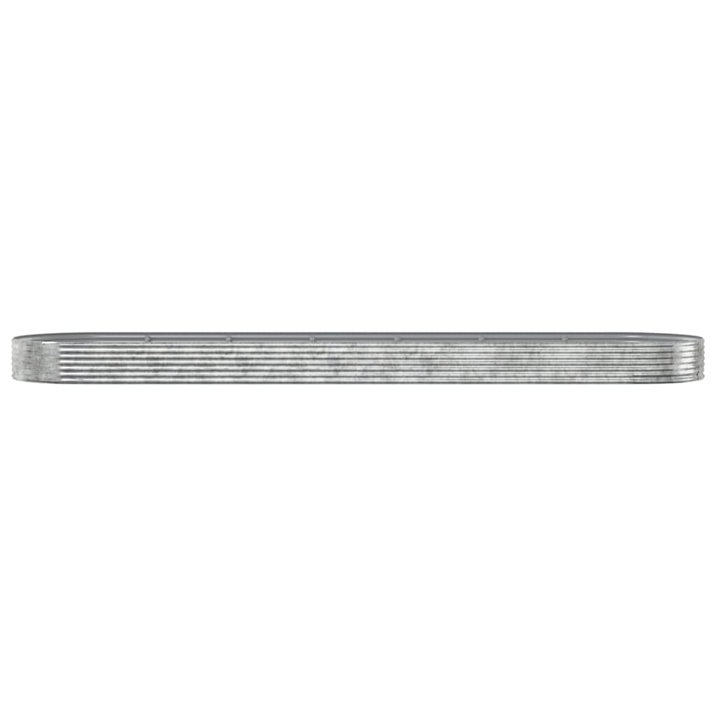Scatola di pianificazione Vidaxl 600x140x36 cm in polvere colorata in acciaio rivestito