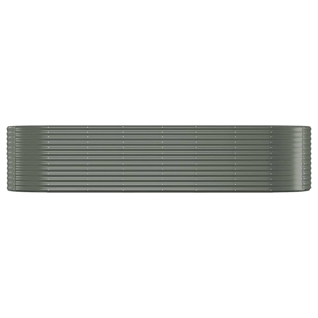 Vidaxl plantenbak 322x100x68 cm gegalvaniseerd staal grijs
