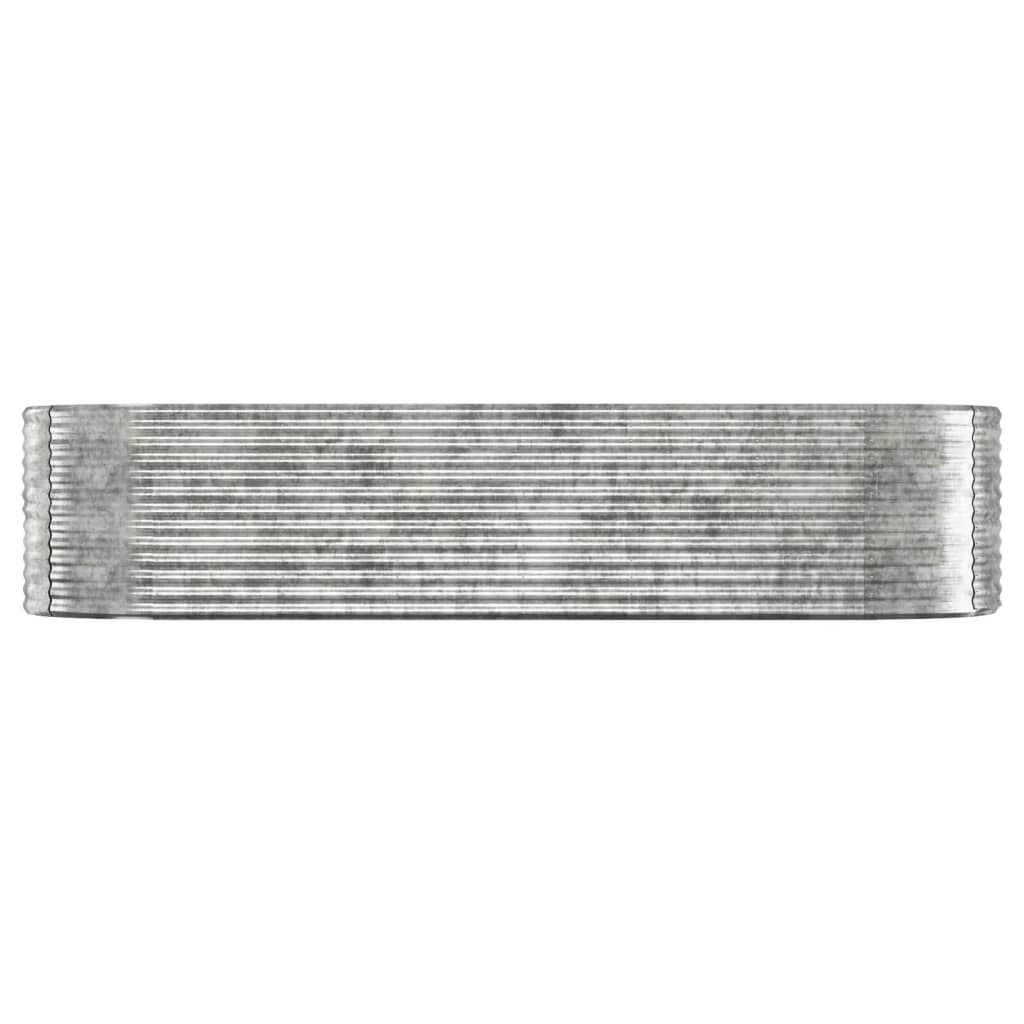 Scatola di pianificazione Vidaxl 322x100x68 cm in polvere colorata in acciaio rivestito