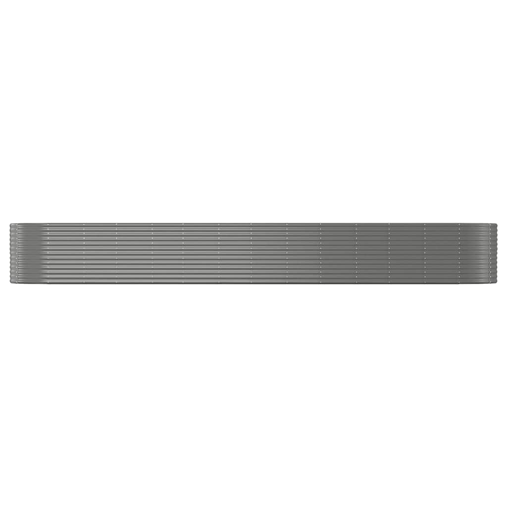Vidaxl Planning Box 554x100x68 cm en polvo -acero recubierto gris