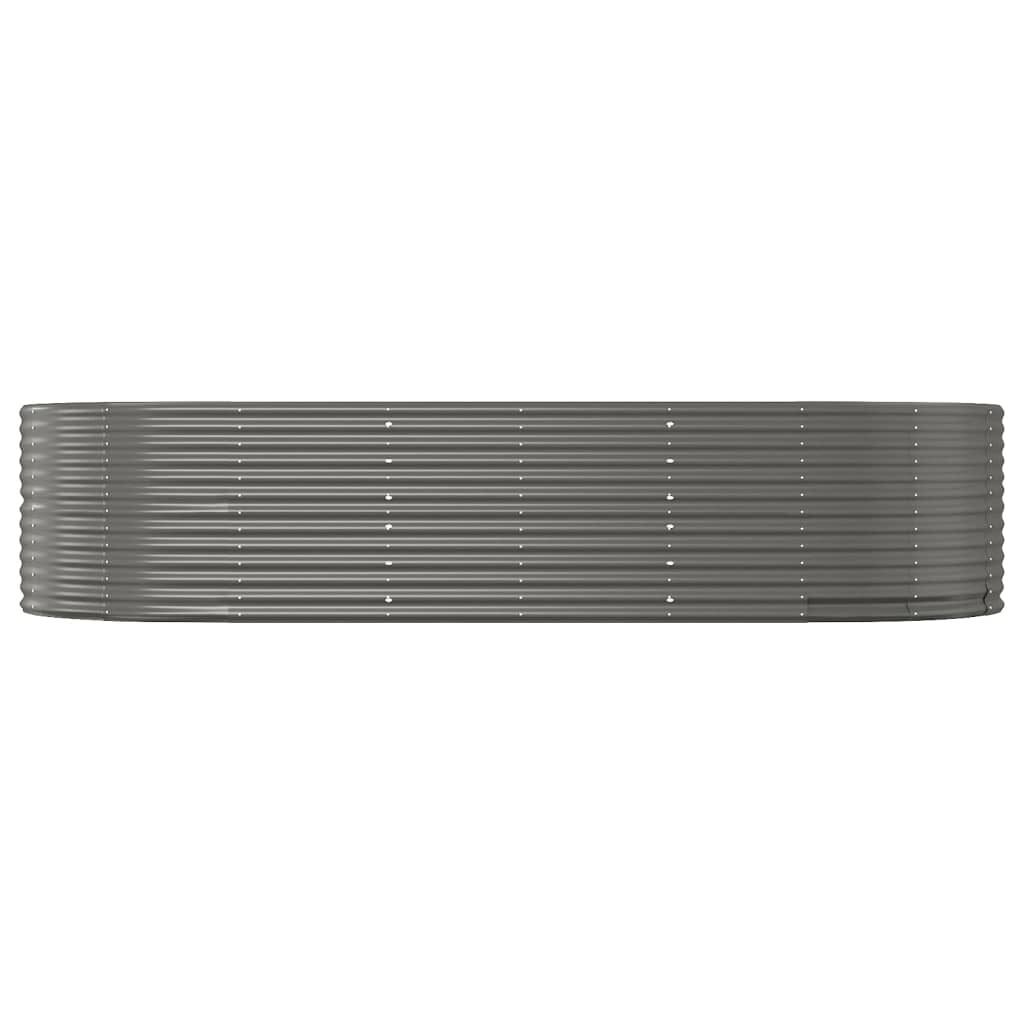 Vidaxx jardinera 291x140x68 cm acero galvanizado gris