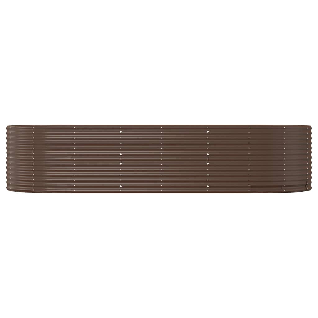 Fioriera Vidaxx 291x140x68 cm in acciaio zincato marrone