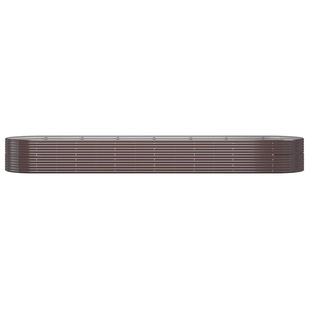 Casella di pianificazione Vidaxl 584x140x68 cm in polvere con in acciaio rivestito