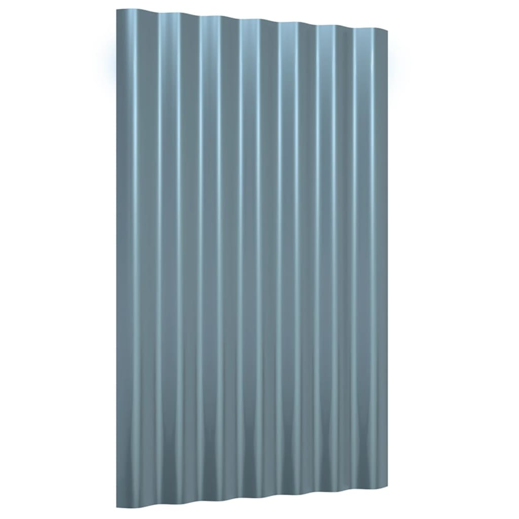 Pannelli per tetto Vidaxx 12 pz 60x36 cm acciaio zincato grigio