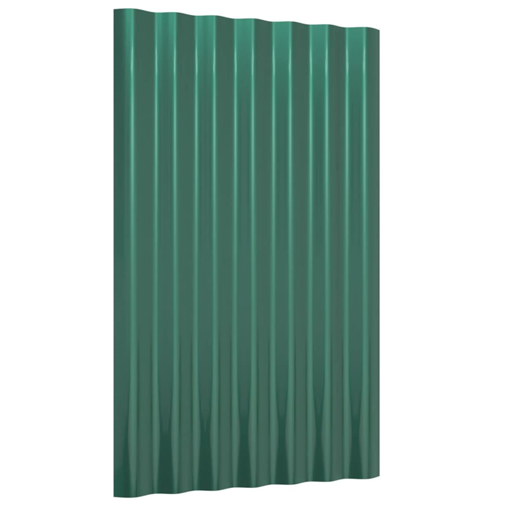 Vidaxl dakpanelen 36 st 60x36 cm gegalvaniseerd staal groen