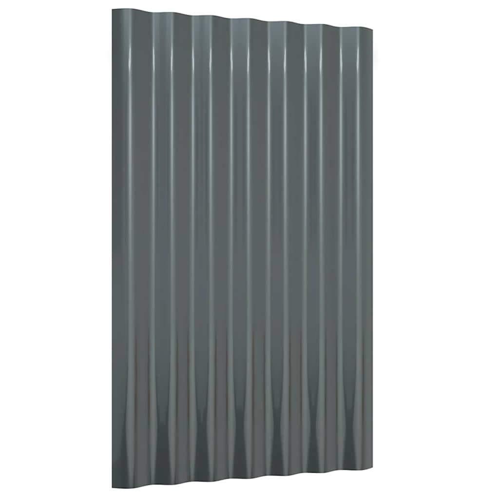 Vidaxl dakpanelen 36 st 60x36 cm gegalvaniseerd staal antracietkleurig