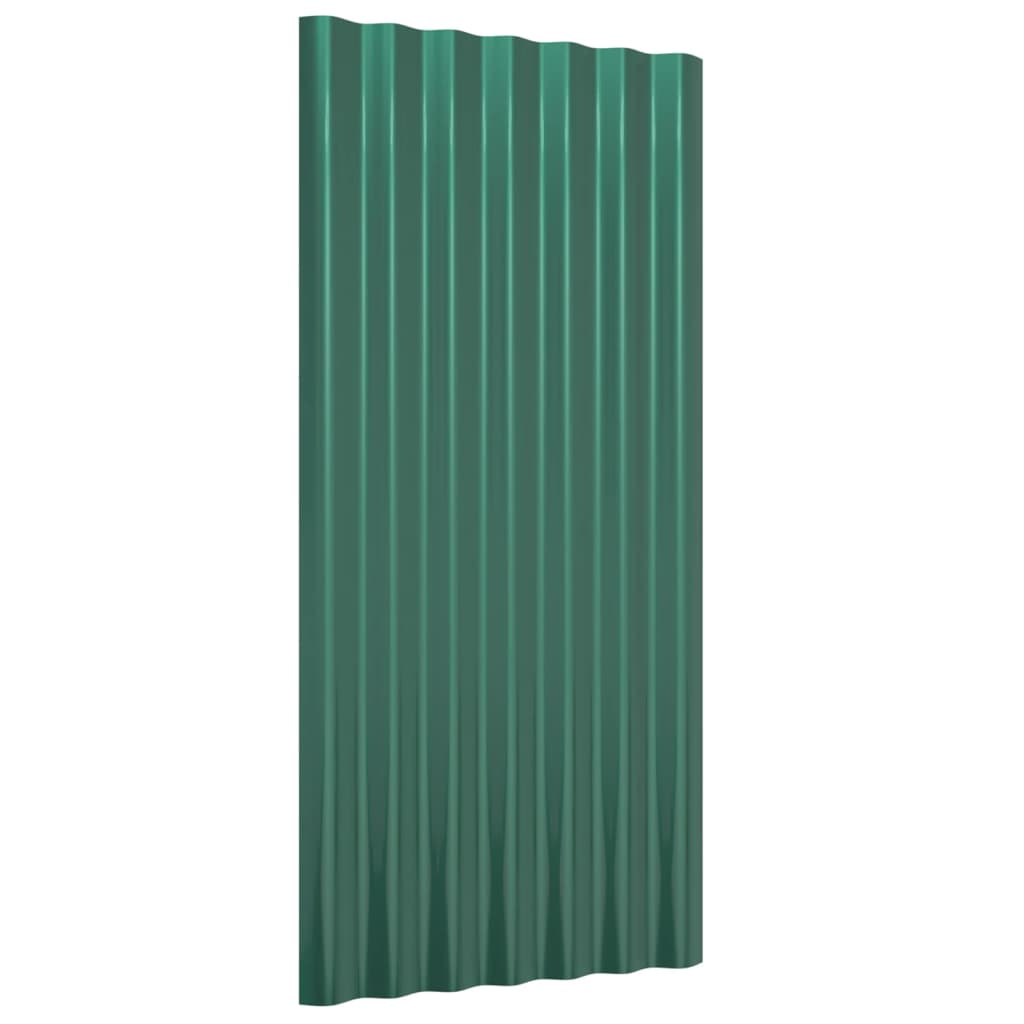 Pannelli per tetto Vidaxx 12 pz 80x36 cm in acciaio zincato verde