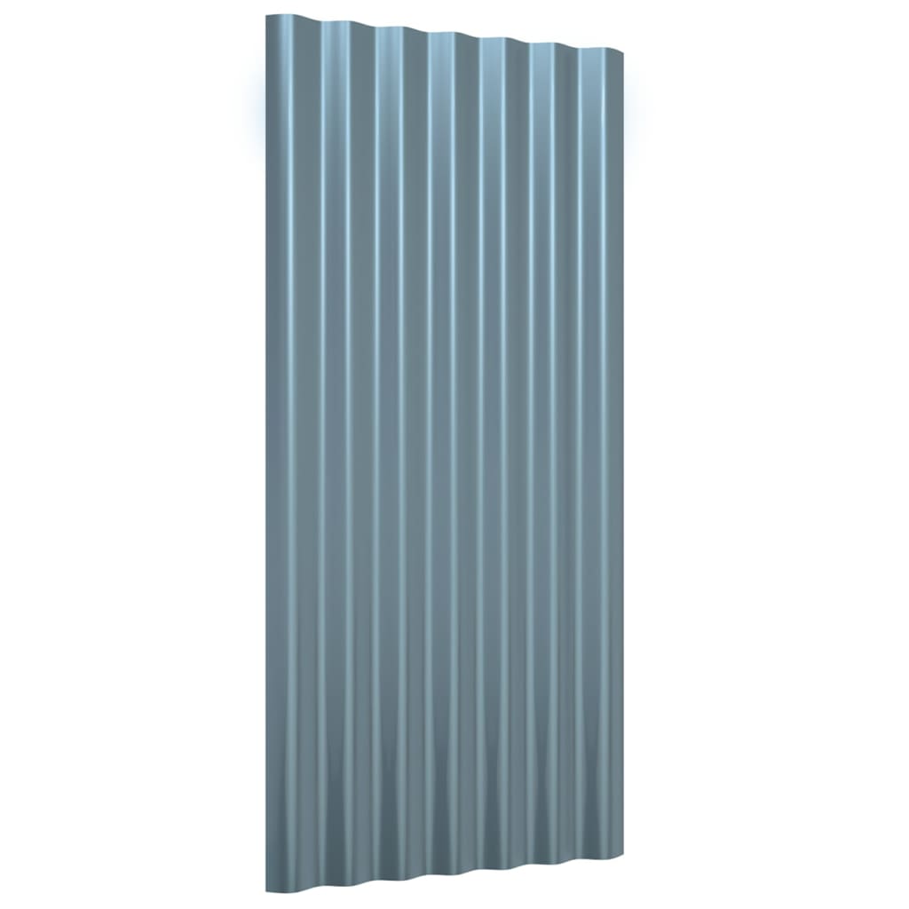 Vidaxl dakpanelen 12 st 80x36 cm gegalvaniseerd staal grijs