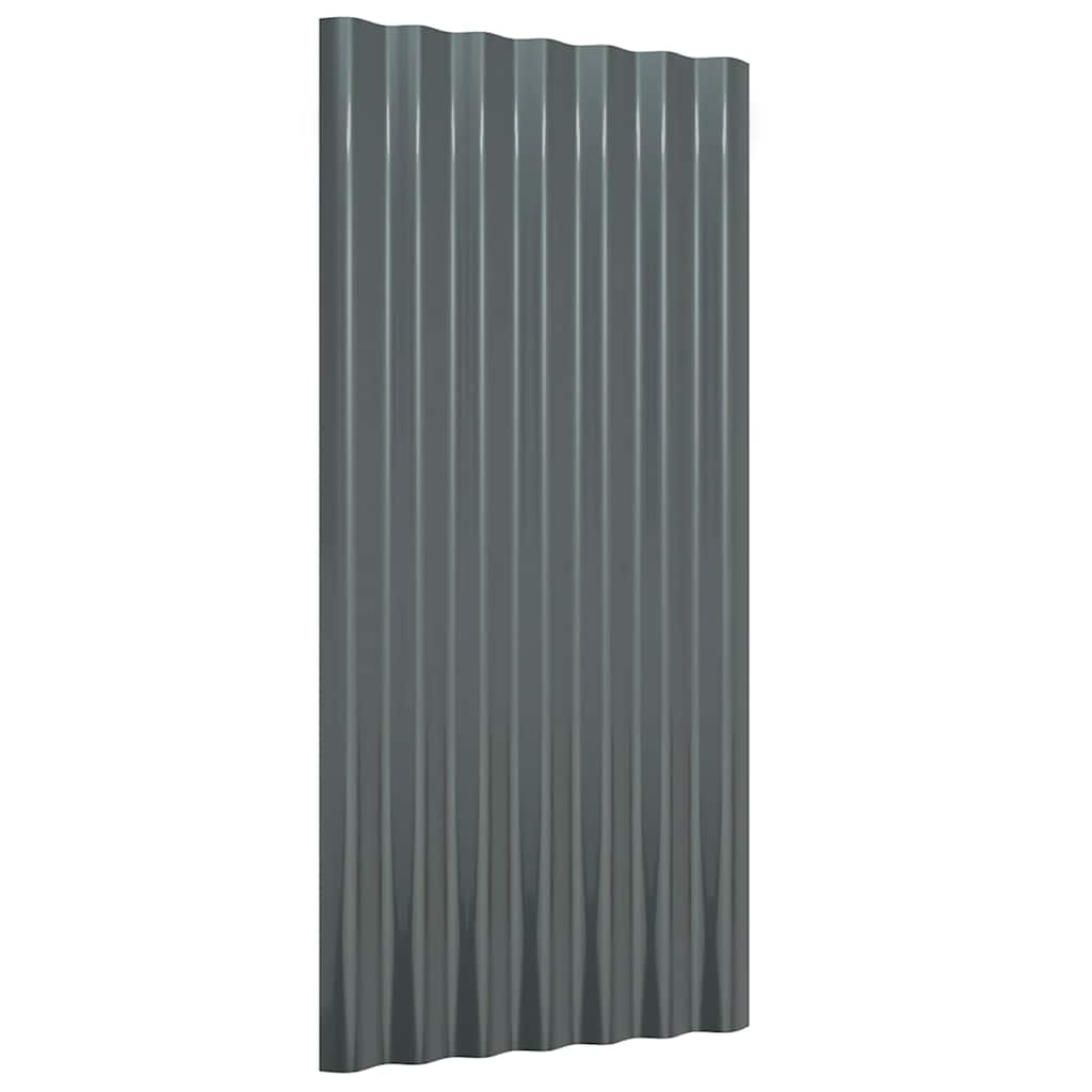 Pannelli per tetto Vidaxx 12 pezzi 80x36 cm in acciaio zincato antracite