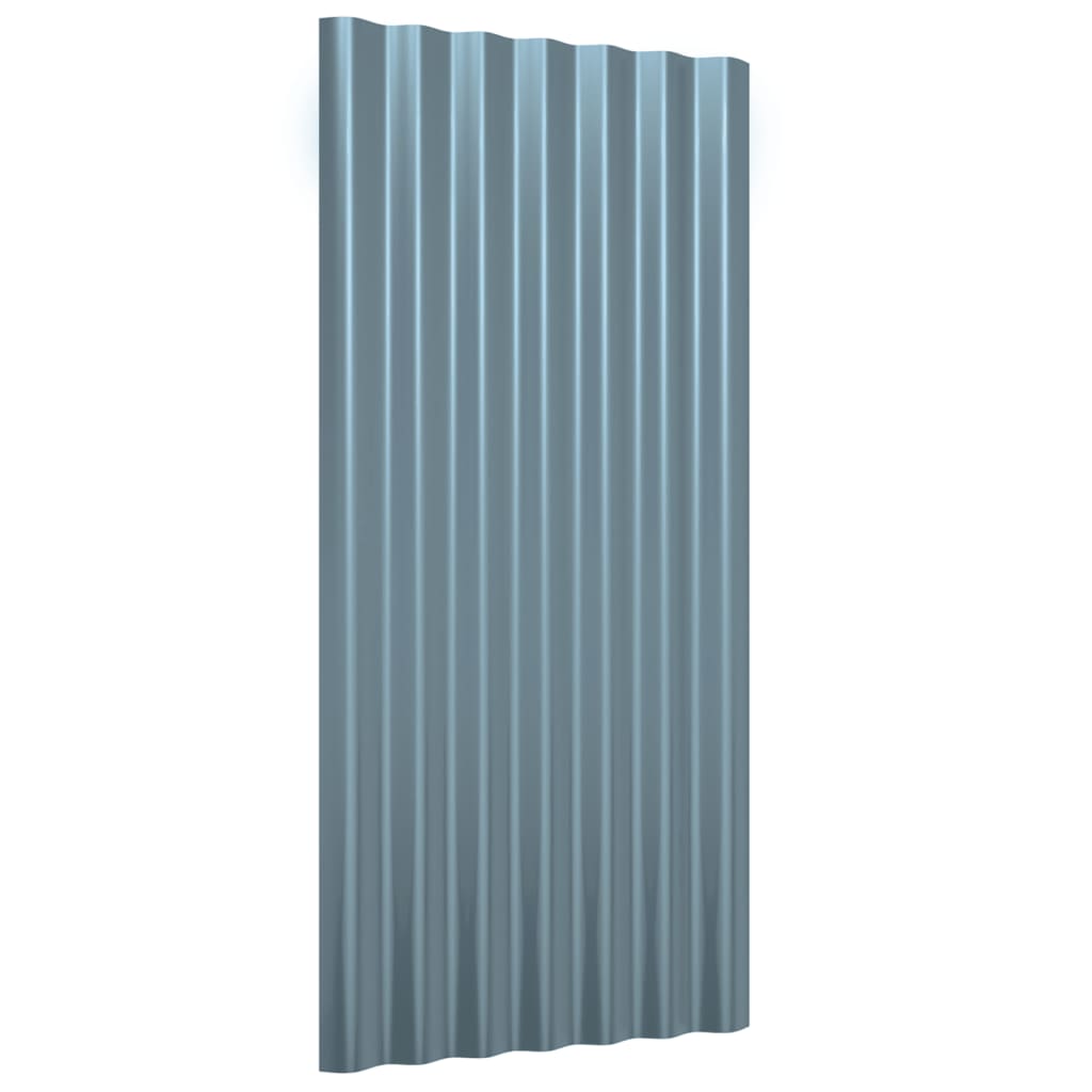 Vidaxl dakpanelen 36 st 80x36 cm gegalvaniseerd staal grijs