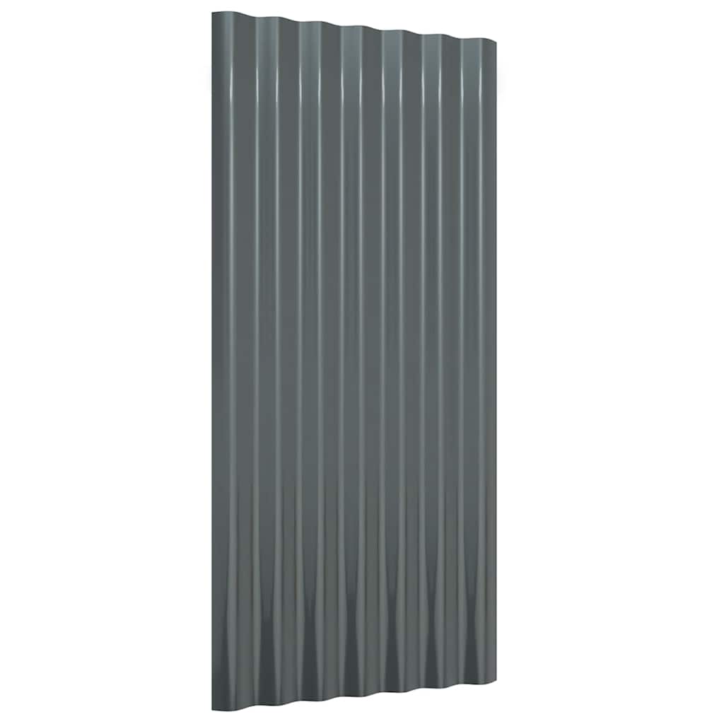 Vidaxl dakpanelen 36 st 80x36 cm gegalvaniseerd staal antracietkleurig