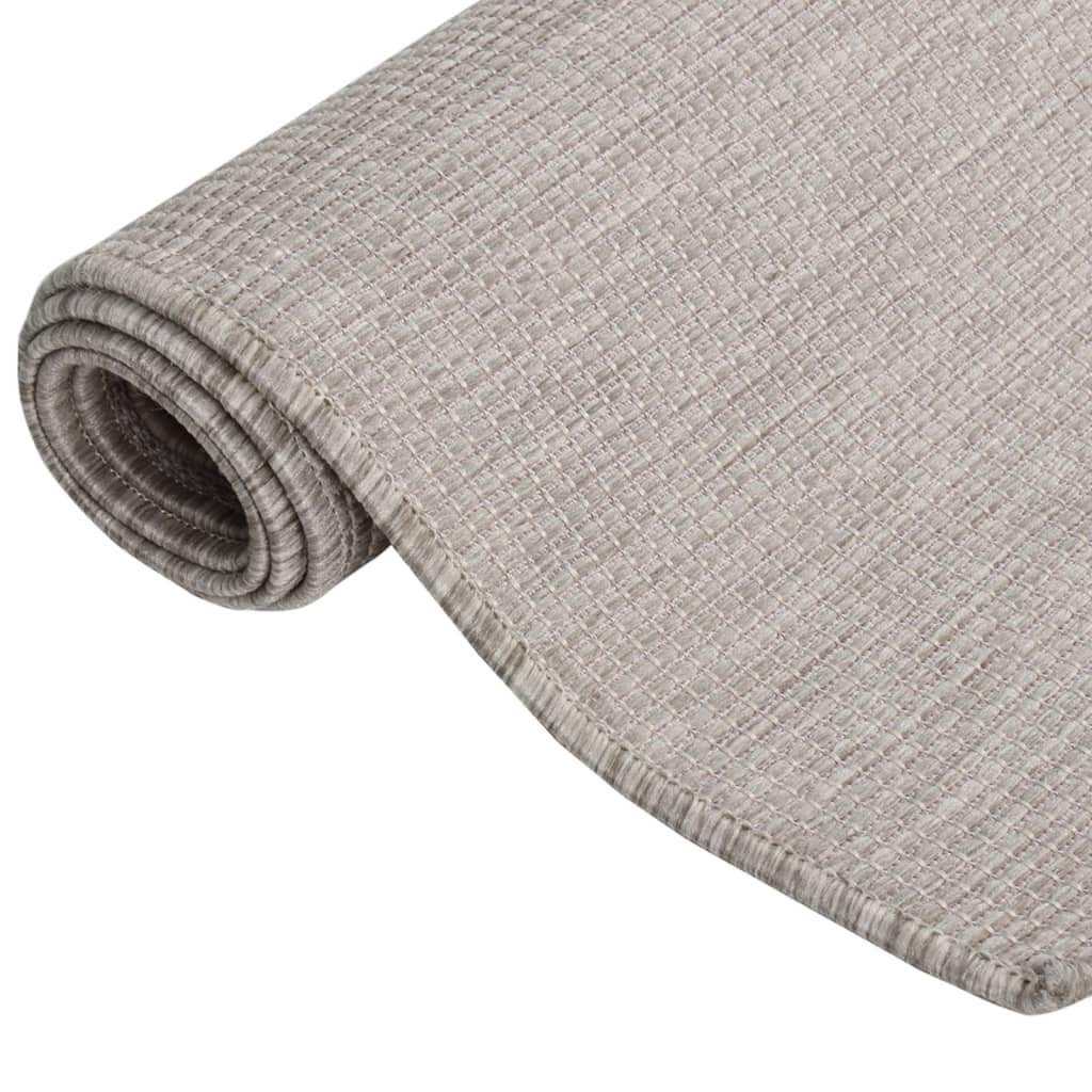 Vidaxl Eutside Rug Flat -Weven 200x280 cm Taupe