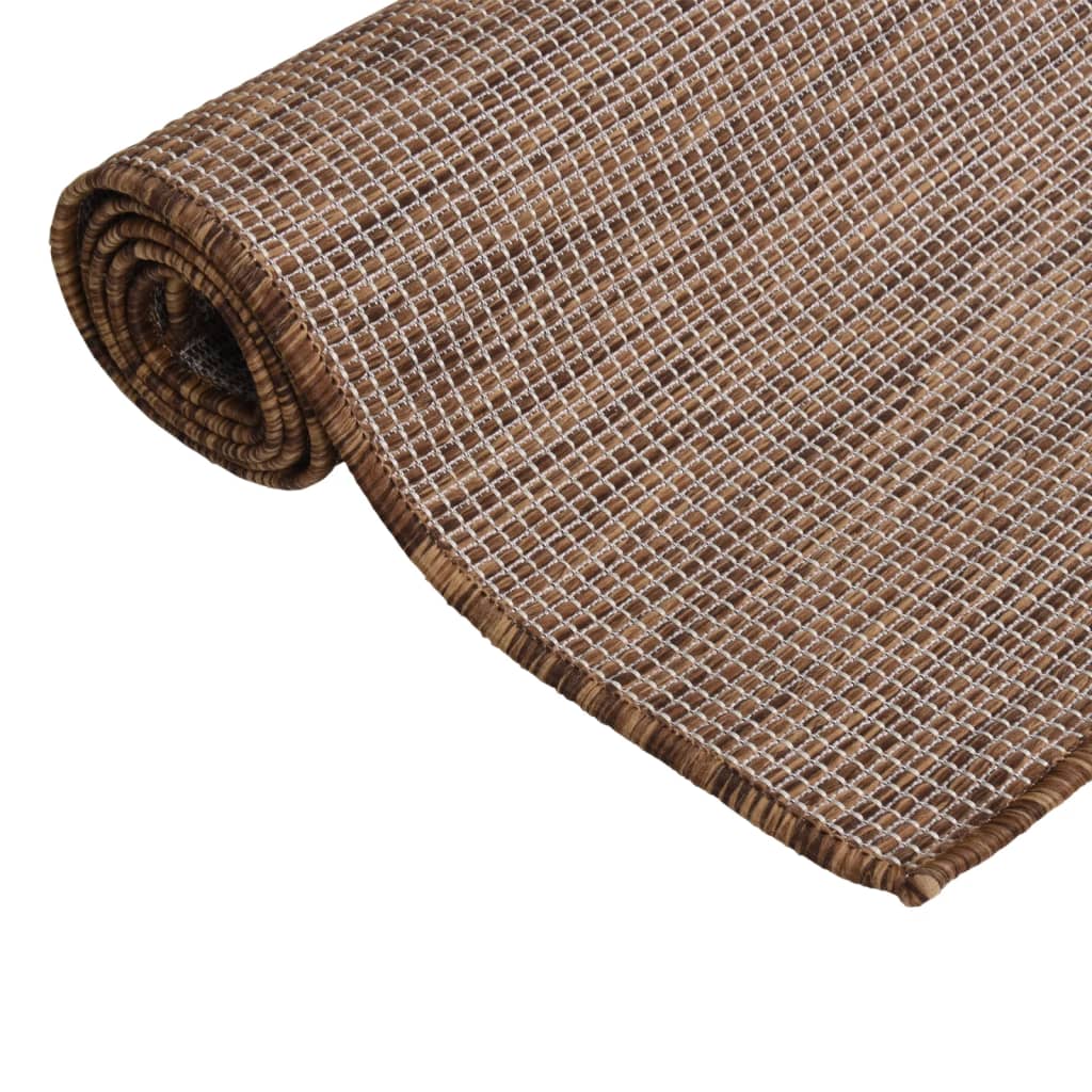 Vidaxl Outside Rug Flat Woven 80x150 cm Brown