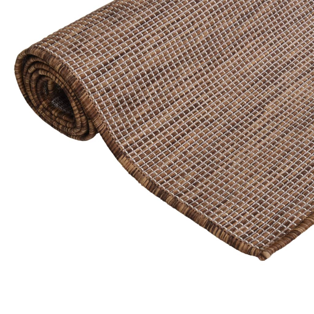 Vidaxl Outside Rug Flat -Woven 200x280 cm Brown