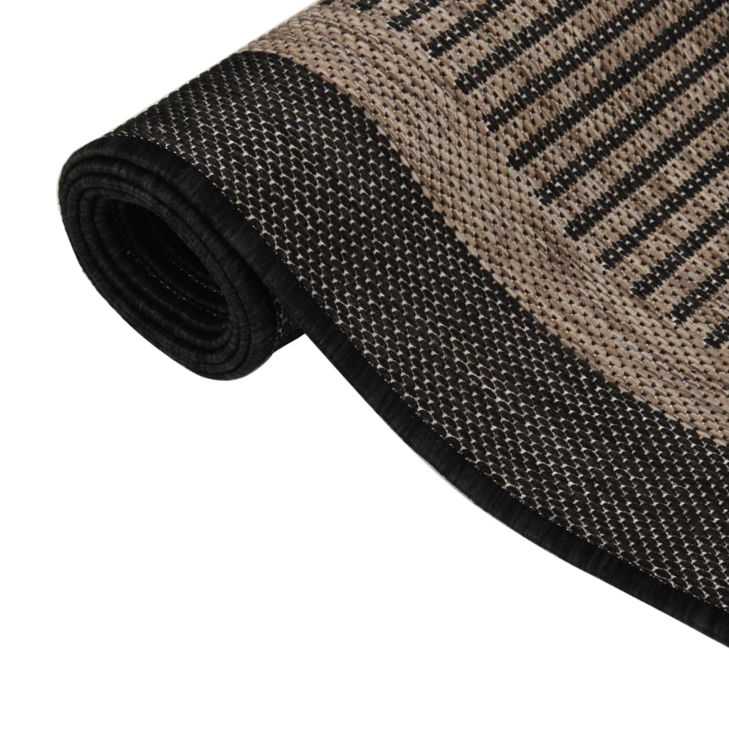 Vidaxl tappeto esterno piatto 120x170 cm marrone scuro