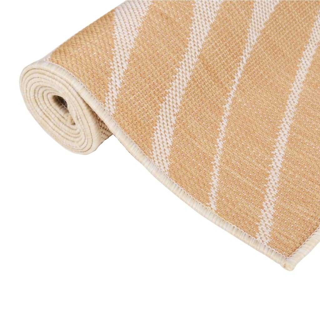Vidaxl tappeto esterno con motivo a foglia piatto intrecciati 120x170 cm